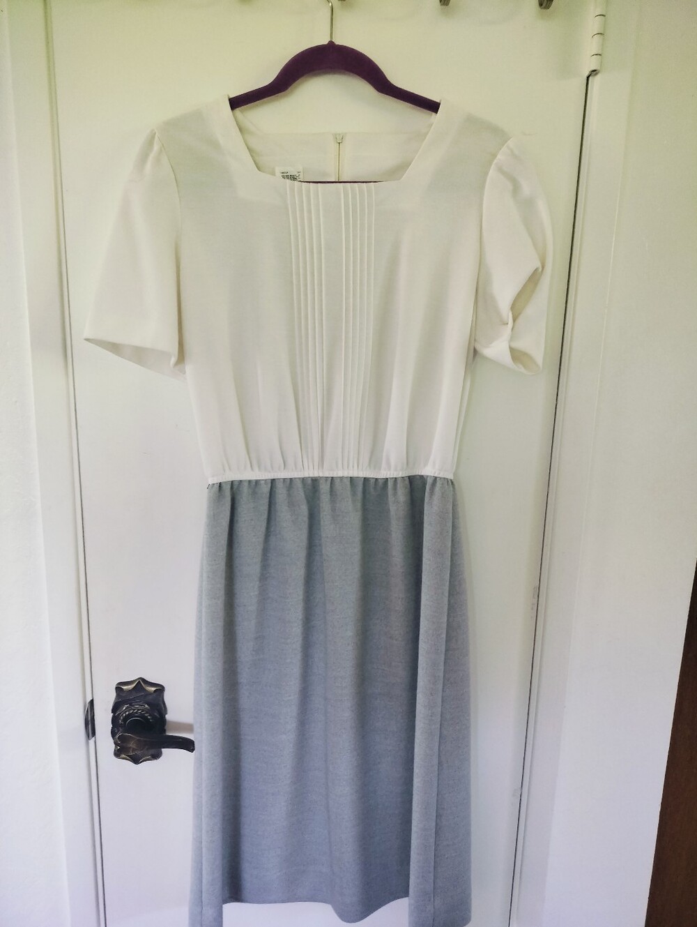 Vintage 1970s Throop Two-Tone Midi Dress Size 14 ILGWU